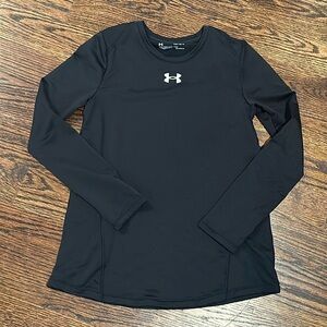 Youth Large, Under Armour, Black Long Sleeve Shirt (170)